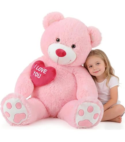 Amazon.com: MaoGoLan Big Teddy Bear with I Love You Red Heart, 36